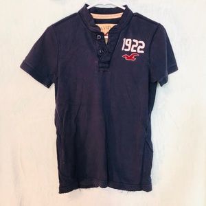 Hollister XS blue collared t-shirt 100% cotton